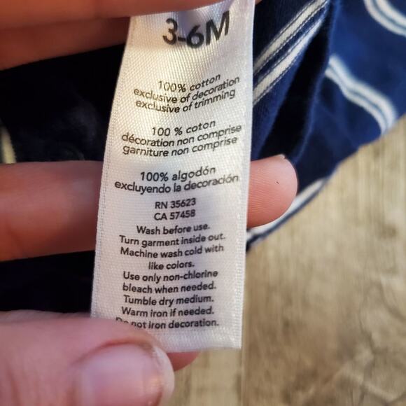 Child of mine by Carters 3 to 6 month striped onesie - Picture 5 of 6